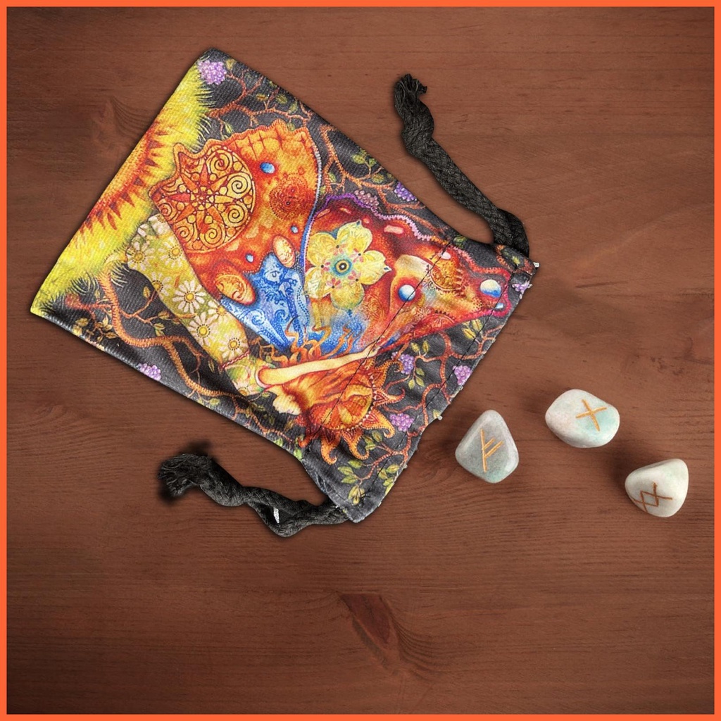 Túi Dây Rút Đựng Bộ Bài Tarot Oracle Chất Liệu Nhung Tổng Hợp