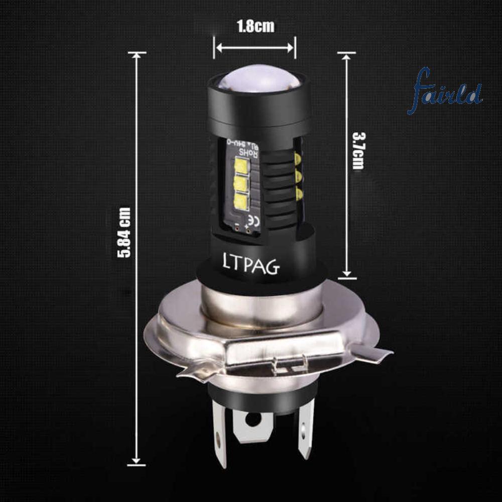 2 Bóng Đèn Pha Led H4 9003 60w 1800lm 6000k Cob Cho Xe Hơi