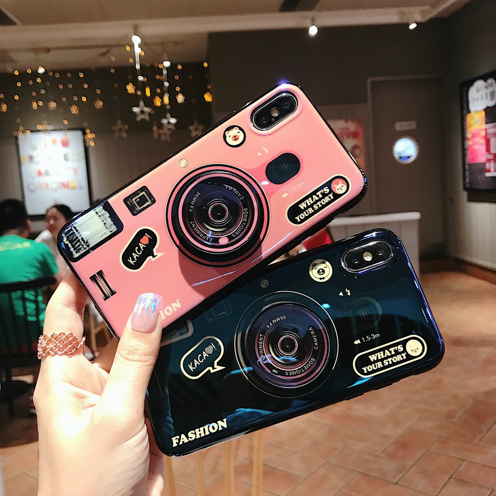 Ốp điện thoại hình máy ảnh cho Samsung Galaxy J2 J5 J7Prime J3 J5 J7 2016 J4 J6 J7Plus J8 2018 J3 J5 J7Pro 2017 A2Core