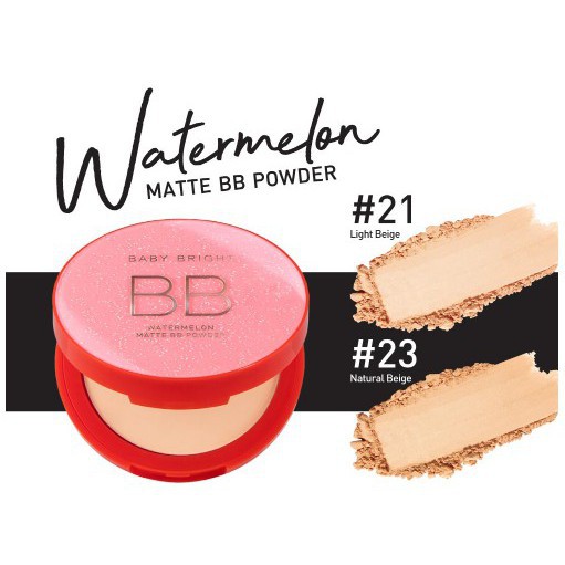 (Auth Thái) Phấn Phủ Kiềm Dầu Baby Bright Watermelon Matte BB [9g]