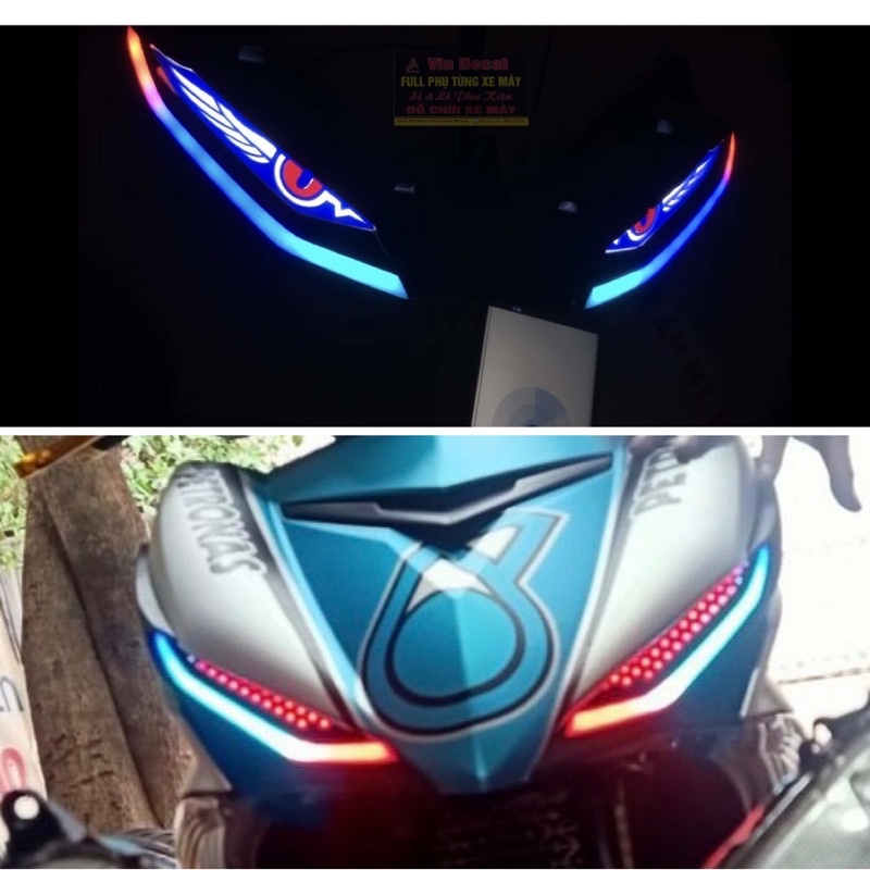 Bộ Led demi và audi A11 đổi màu qua điện thoại cho exciter 150, Mxking