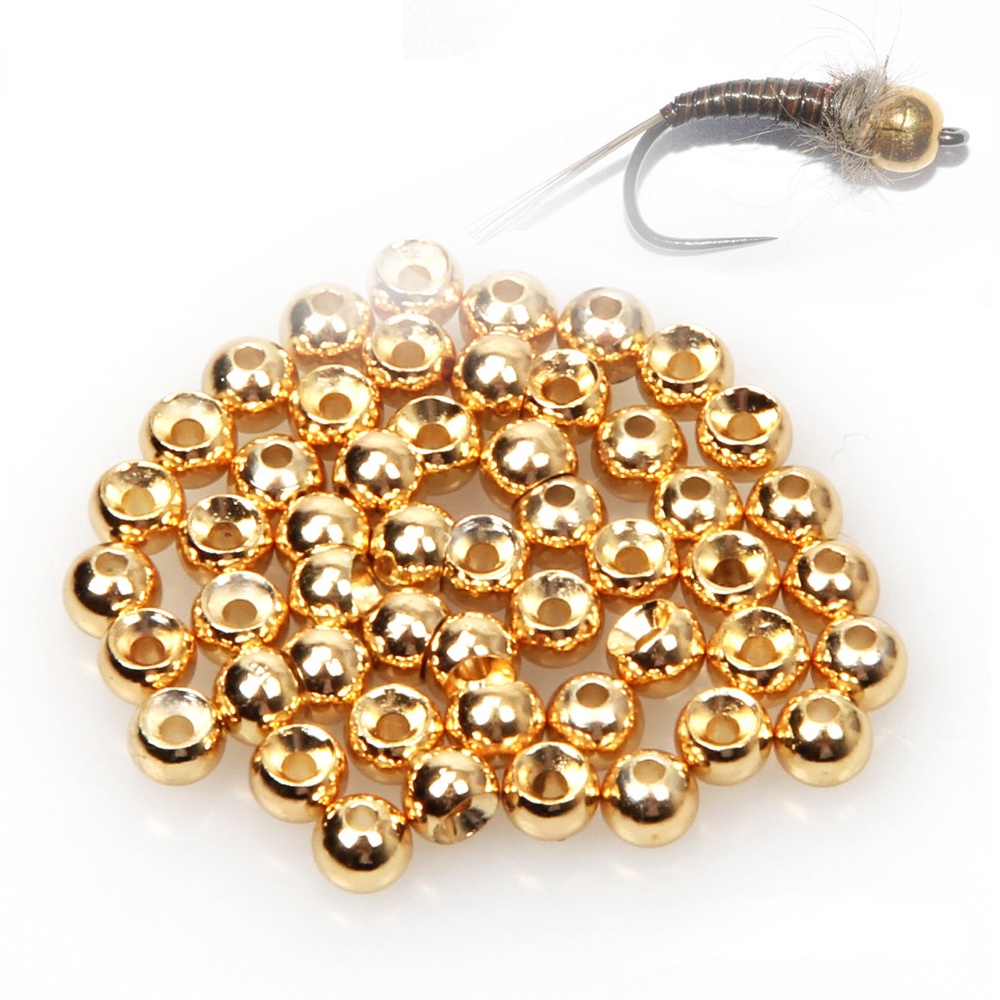 Set 100 Hạt Đồng Thau Tròn 2/3/4mm Tự Xỏ Dây Câu Cá
