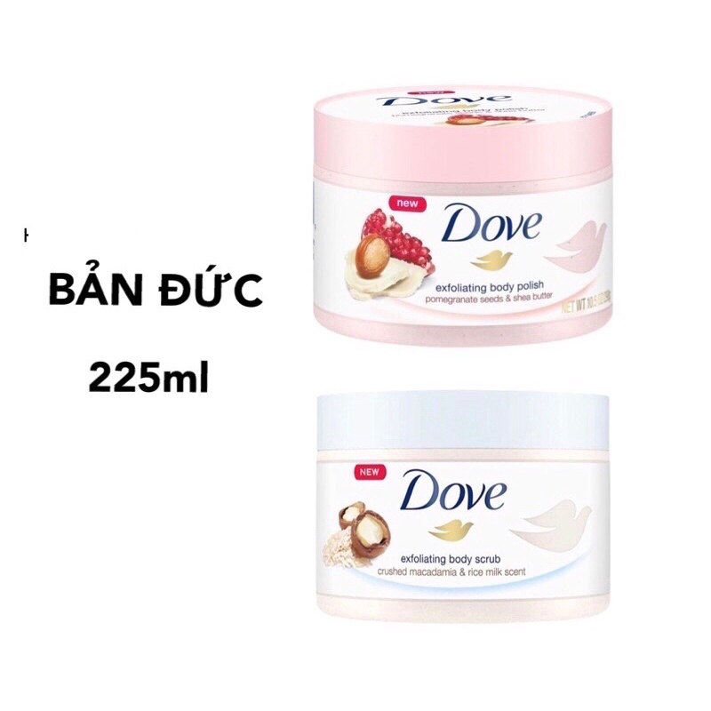 Kem tẩy da chết body DOVE MỸ 298g