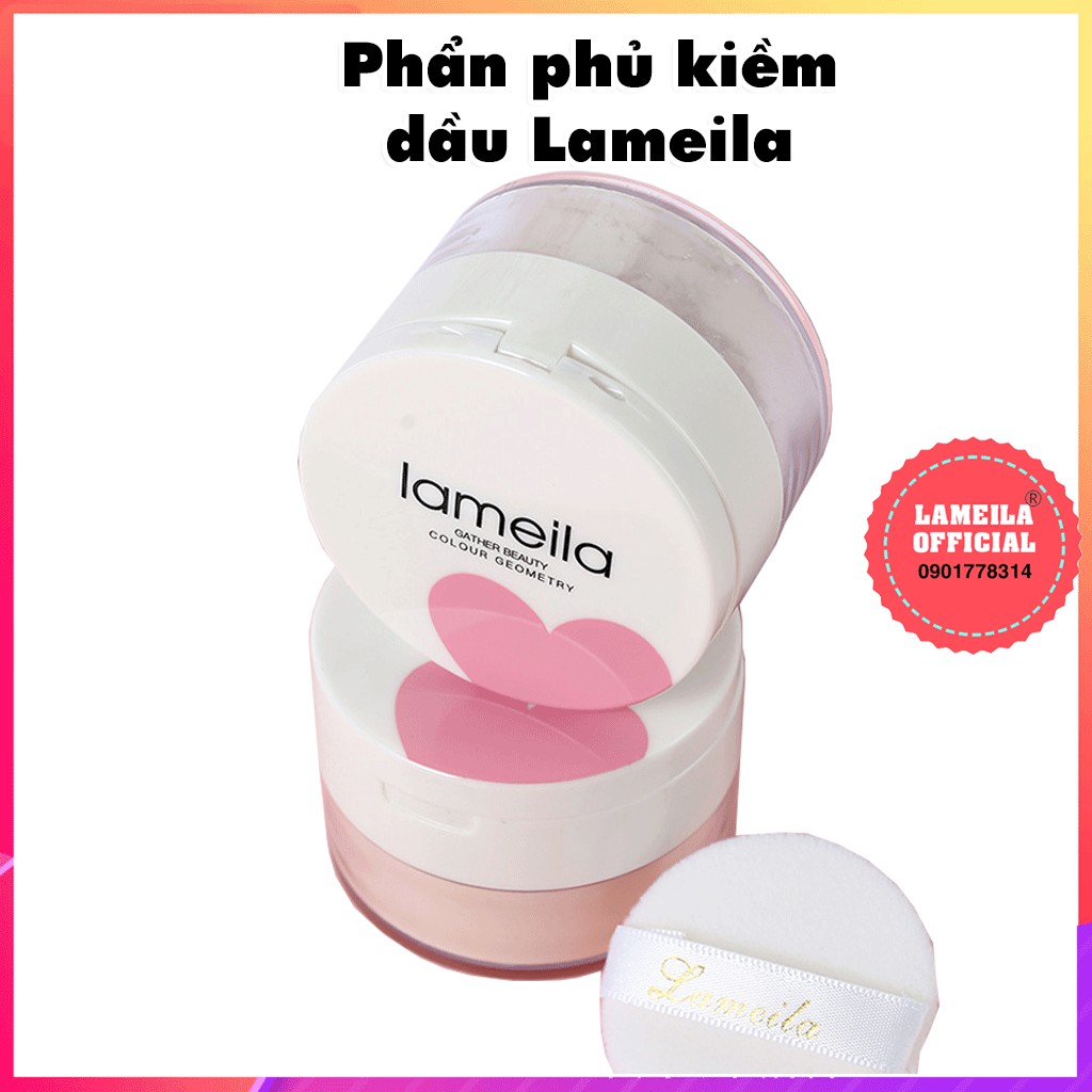 Phấn Phủ Kiềm Dầu Lameila Hình Trái Tim P0303