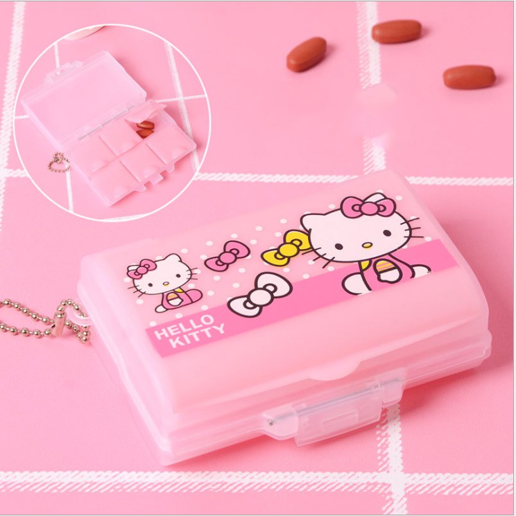 (Life-365) Hộp Đựng Thuốc Mini Hình Hello Kitty