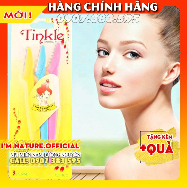 Bộ 3 Dao Cạo Chân Mày Tinkle