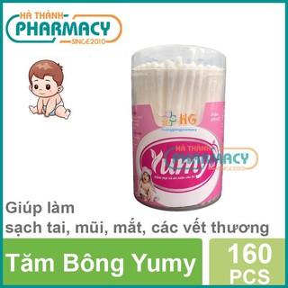 Tăm bông Yumy trẻ em (Lọ 160 que)