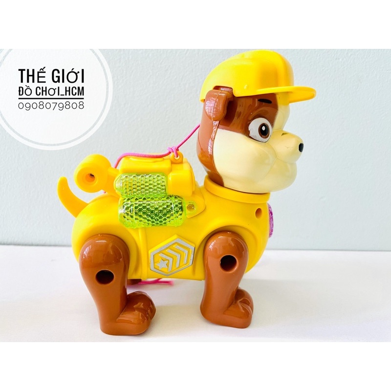 [NHẠC-ĐÈN] Đồ chơi chó cứu hộ chạy pin cho bé dắt đi dạo