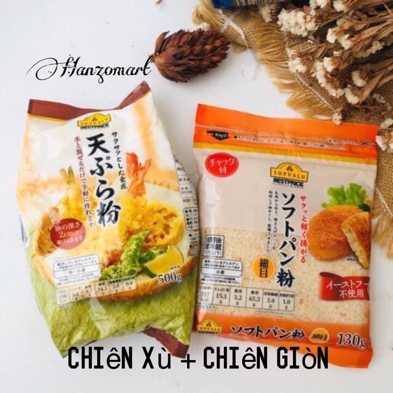 Set combo bột chiên xù 30gr + bột chiên giòn 100gr