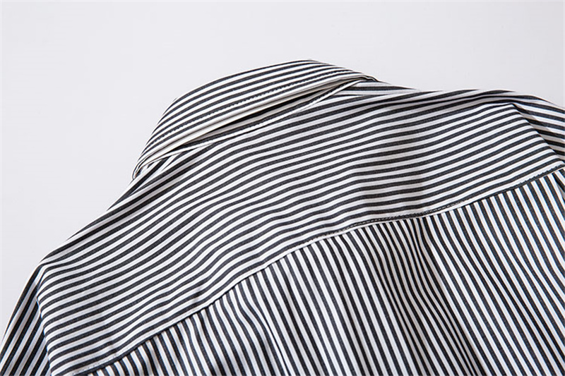 Áo sơ mi cotton tay dài họa tiết kẻ sọc thời trang thanh lịch cho nam