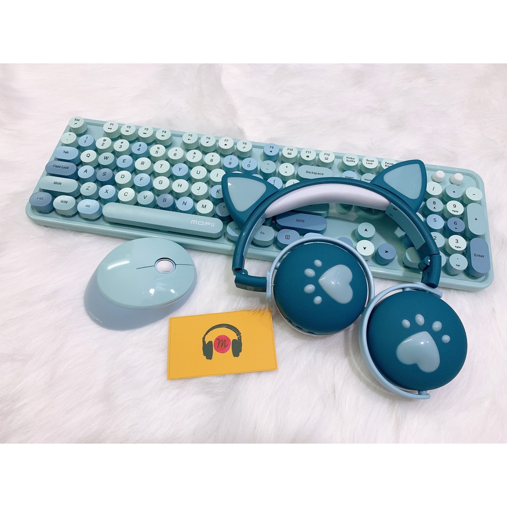 Combo Bàn phím và chuột không dây Moffi Bàn phím SWEET - hàng chuẩn xịn - hình thật