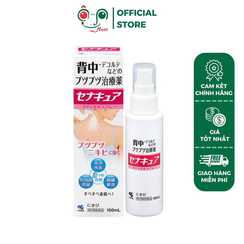 Xịt mụn lưng Senakyua Kobayashi Nhật Bản - Chai 100ml