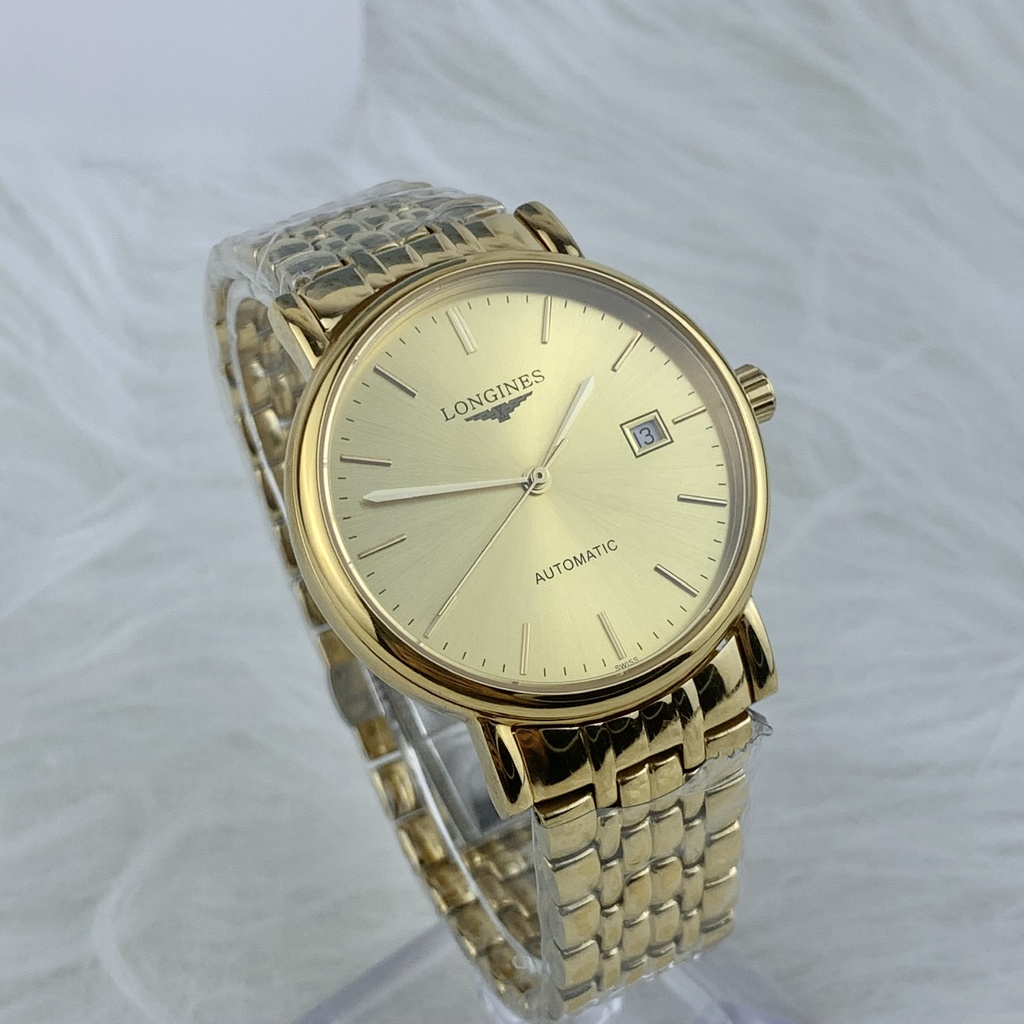 Đồng hồ Nam Long-ines Đồng hồ cơ máy nhật bản vàng GOLD size 39-40mm