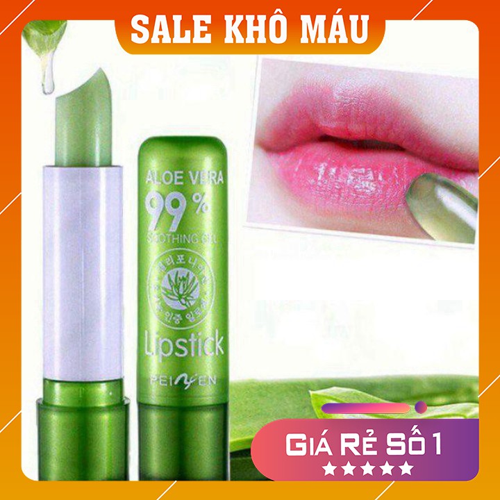 Son dưỡng môi FREESHIP  Son dưỡng môi không màu chiết xuất lô hội aloe vera 99% vỏ xanh