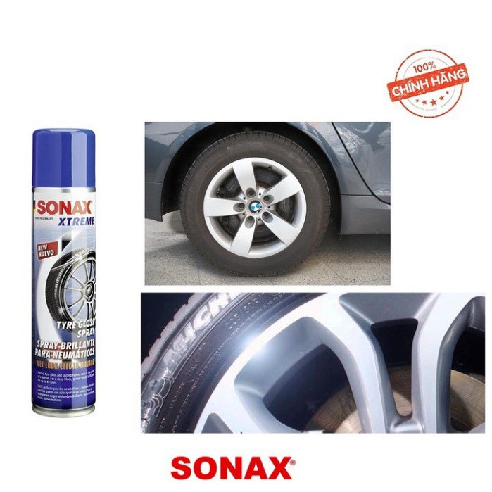 Chai xịt làm bóng và bảo dưỡng lốp xe ô tô thương hiệu cao cấp Sonax 235300 Dung tích 400 ml - HÀNG CHÍNH HÃNG