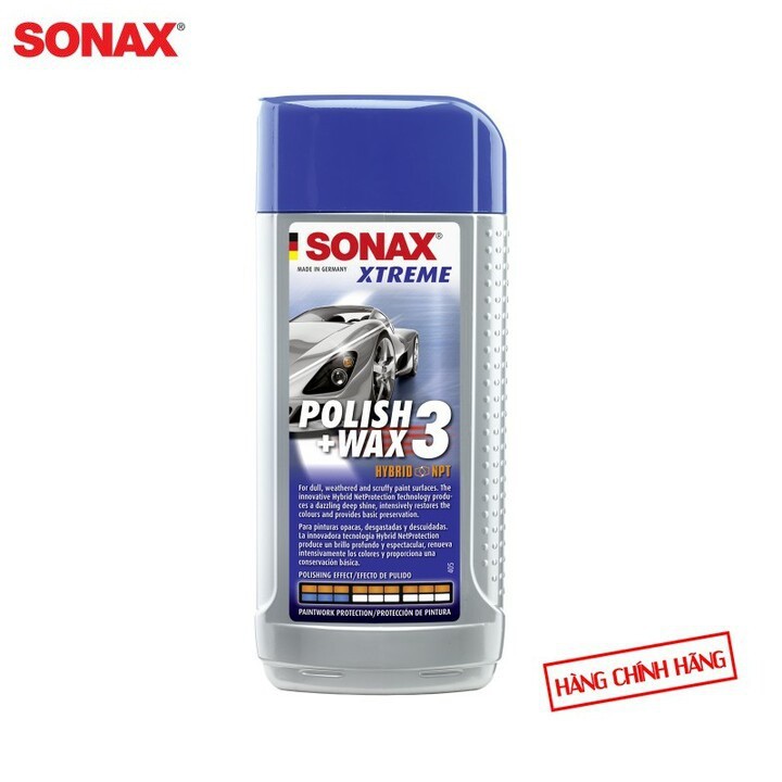Dung dịch xóa xước, đánh bóng và bảo vệ sơn xe 3 trong 1 thương hiệu Đức - Sonax: Mã sản phẩm 202100