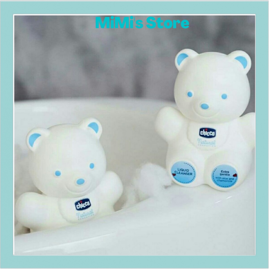 Sữa tắm gội Chicco Natural Sensation gấu Teddy Chicco 300ml/ 500ml