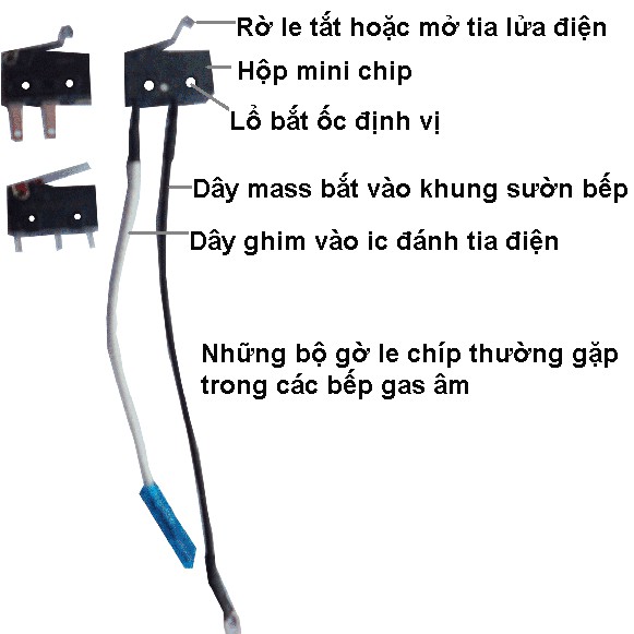 Công Tắc Bếp Gas Âm, Công Tắc Bếp Gas Dương (1 Chiếc) Dành Cho Bếp Ga Rinnai, Paloma