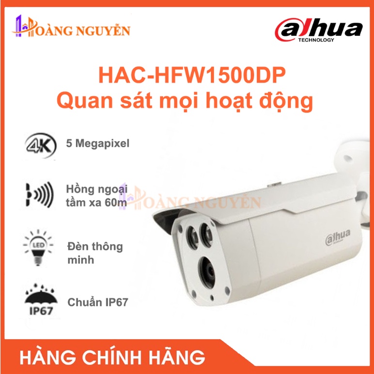 [NHÀ PHÂN PHỐI] Camera HDCVI Dahua HAC-HFW1500DP(5MP)