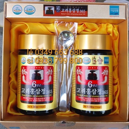Cao Hồng Sâm 365 Cao Cấp Hàn Quốc Hộp 2 lọ x240gr