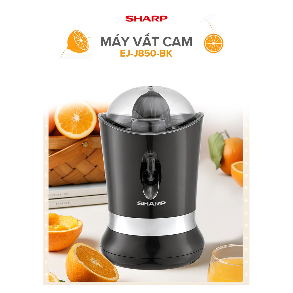 Máy Vắt Cam Cao Cấp Sharp EJ-J850-BK 85W - Hàng Chính Hãng Bảo Hành 12 Tháng