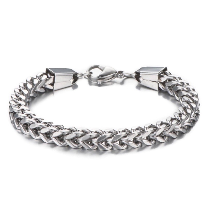 Vòng tay thép dây xích cho nam và nữ (VT2).