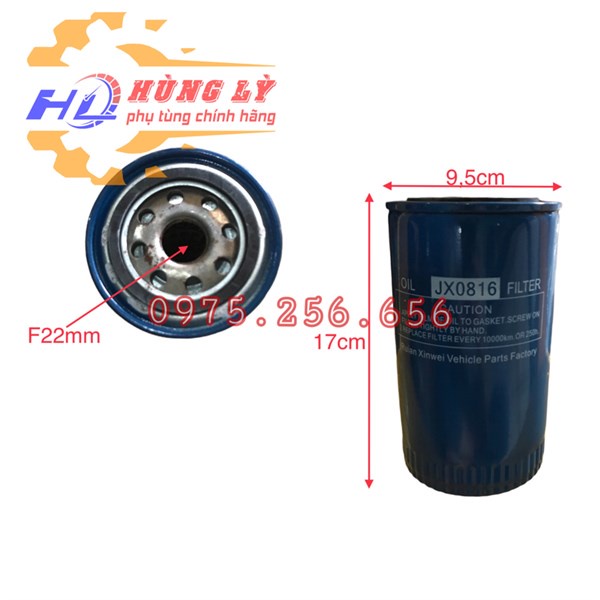 Lọc nhớt JX0816 -1*40 xinwei  lọc nhớt ô tô phụ tùng Hùng Lỳ