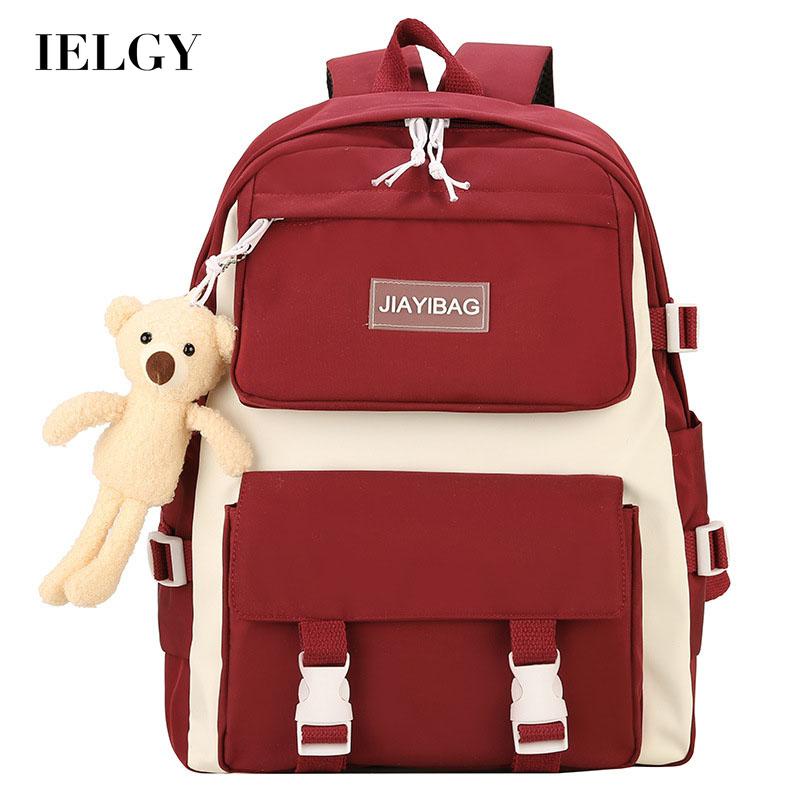 Ba lô IELGY đi học dáng nhỏ màu tương phản thời trang cao cấp