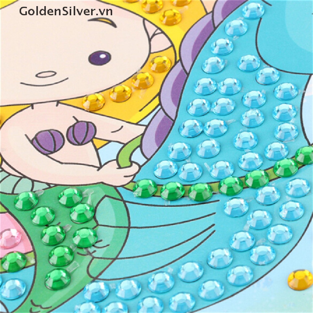 Tranh đính đá tự làm 5D giáo dục cho trẻ nhỏ tiện dụng DIY