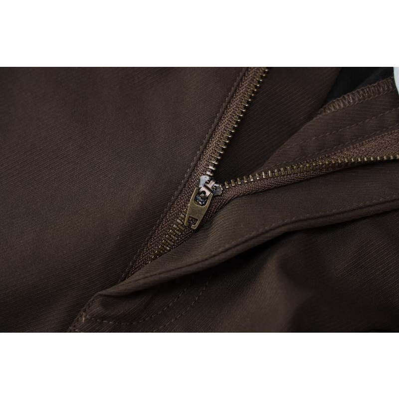 Quần Dài Lưng Cao Dáng Rộng Phối Túi Phong Cách Hồng Kông Cá Tính Cho Nữ