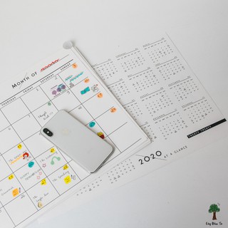 Giấy lập kế hoạch theo tháng và năm one year planner a3