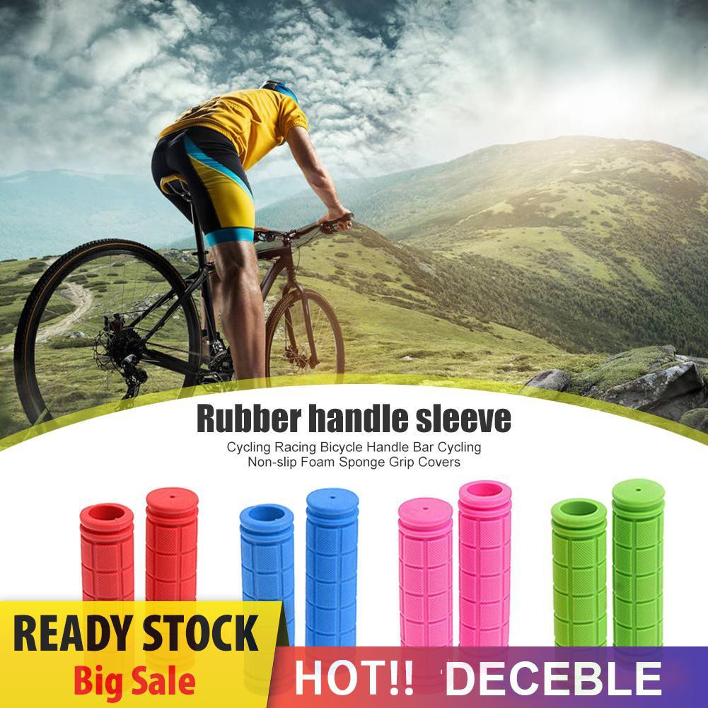 Deceble 2x Rubber MTB Road Bike Handlebar Grips Anti-Skid Fixed Gear Bicycle Grips