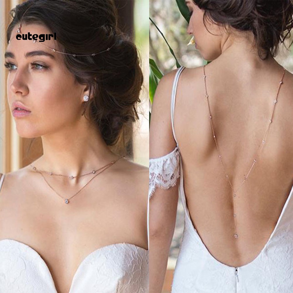 Vòng cổ Cơ Thể Dài Đính Đá Giả Kim Cương