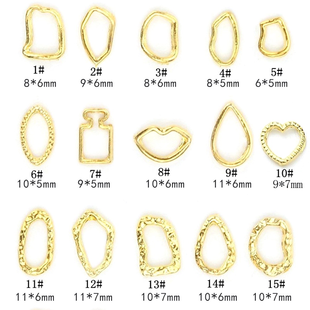 [Hàng mới về] Set 20 phụ kiện trang trí móng tay 3d diy bằng hợp kim cho nữ