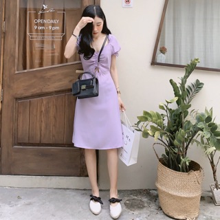 VÁY TÍM XOÈ RÚM NGỰC