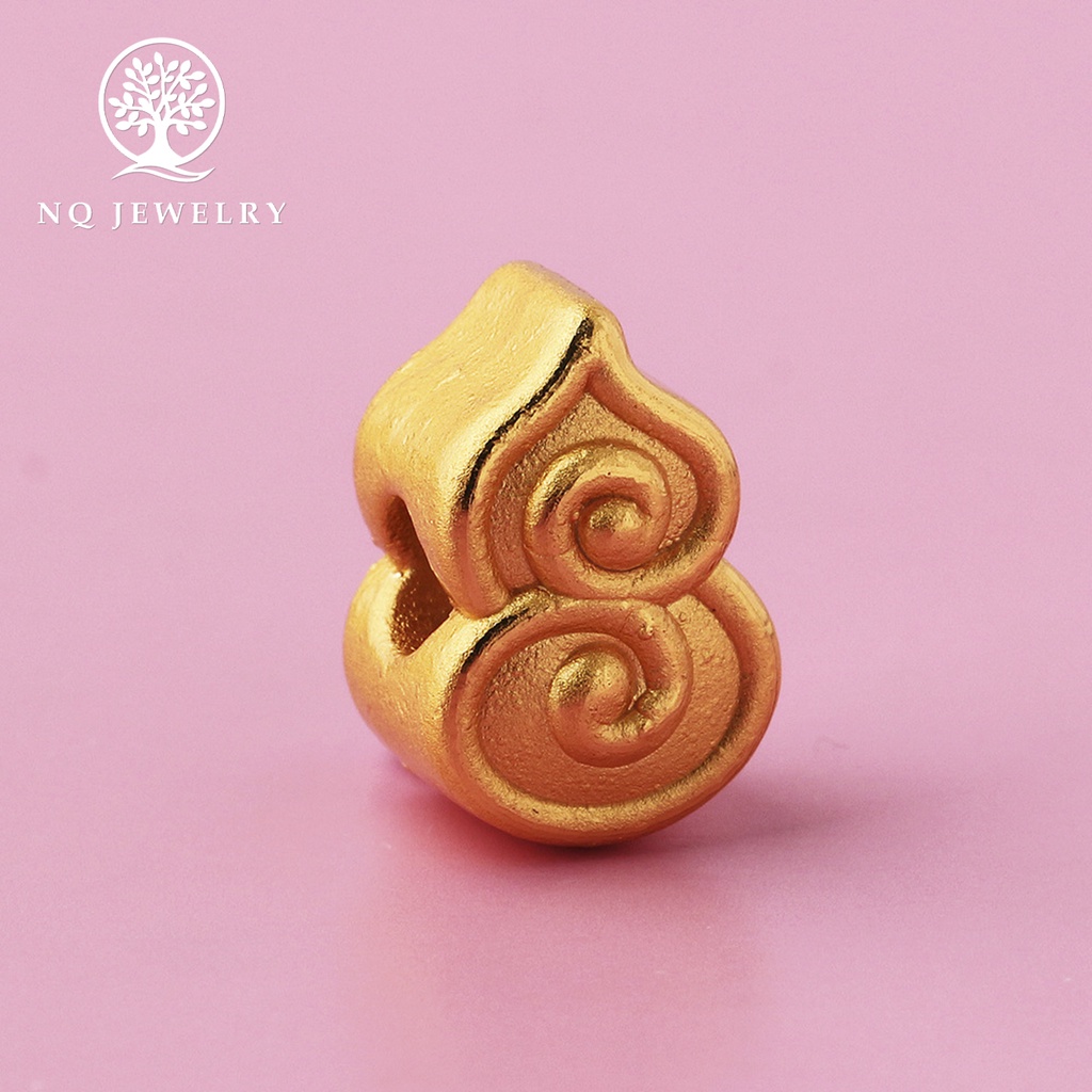 Charm bạc xỏ ngang hình trái bầu - NQ Jewelry