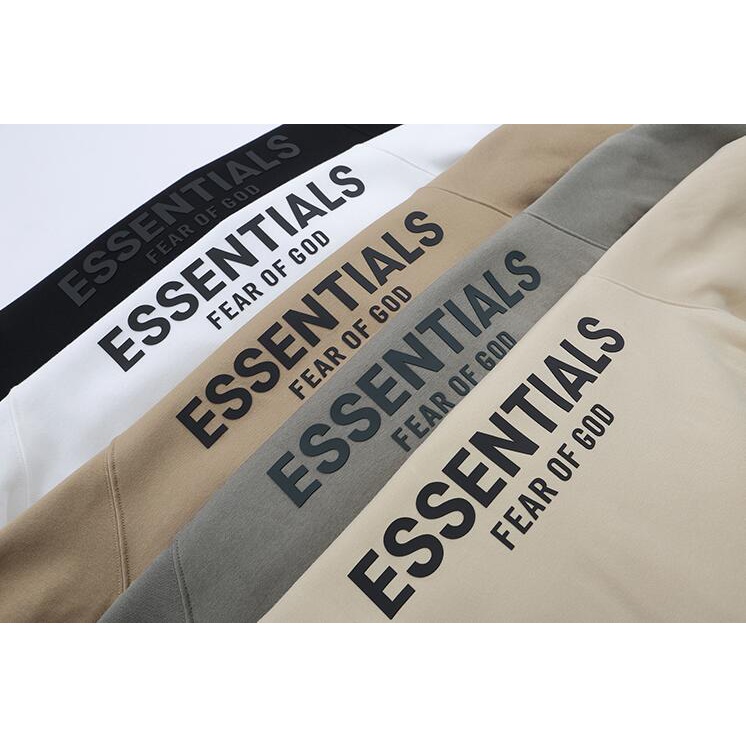 Áo hoodie đôi in chữ FOG Fear OF GOD Essentials 21S 3D thời trang