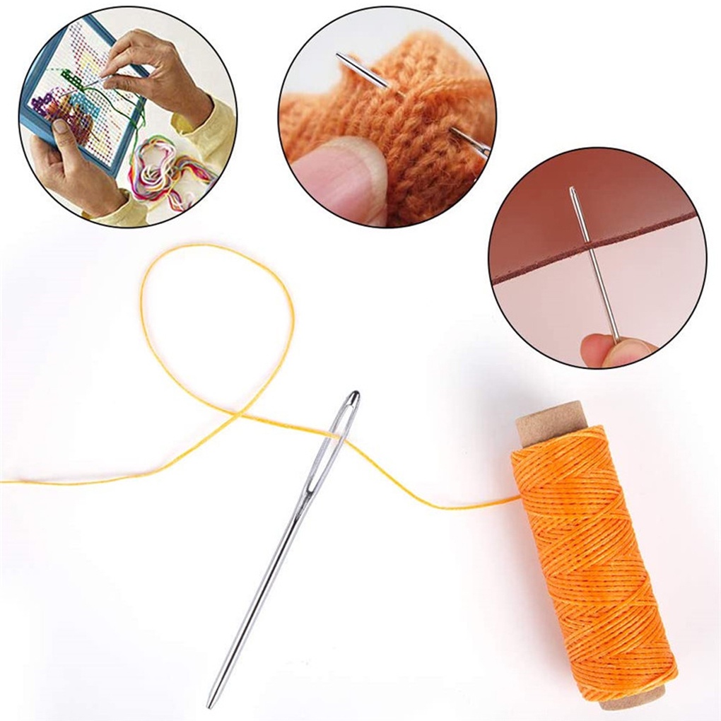 Pack of 18 Sewing Needles Set Knitting Tapestry Needle Stitching Cross-stitch Craft Fabric Leathercraft Carpet burang