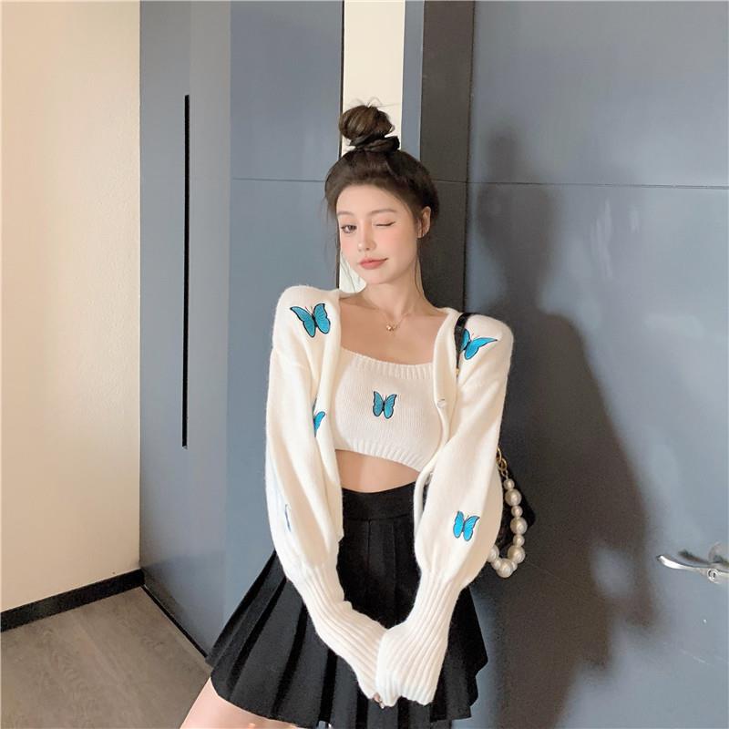 ❁Áo khoác Cardigan dệt kim tay dài thiết kế mới cho phái nữ