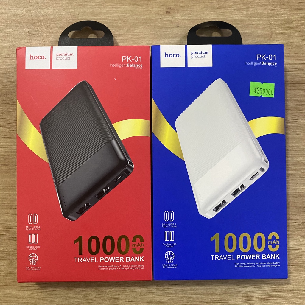 Sạc Dự Phòng Hoco chính hãng PK-01 dung lượng 10000mAh siêu mỏng