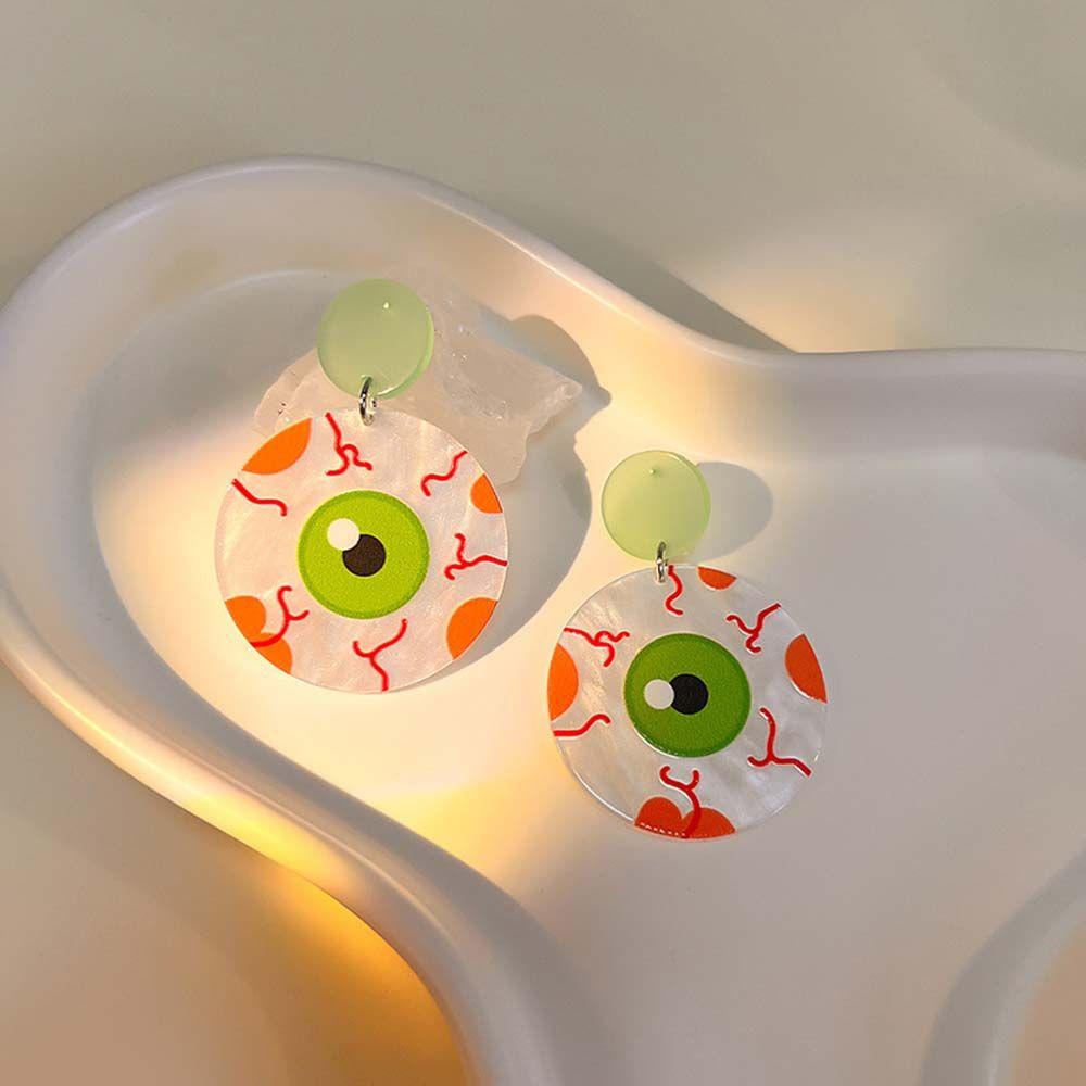 Khuyên Tai Hình Bộ Xương Bí Ngô Đội Mũ Halloween Vui Nhộn Dành Cho Nữ