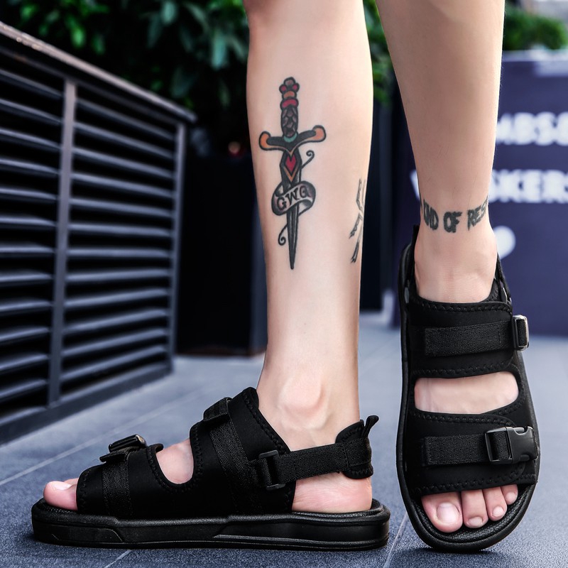 Giày quai hậu phong cách unisex 2 quai đeo ngang thời trang hè trẻ trung cá tính