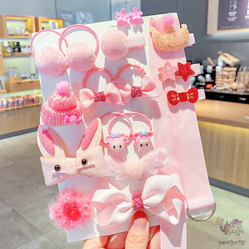 Set 18 Kẹp Tóc Xinh Xắn Phong Cách Hàn Quốc Thiết Kế Đa Dạng Cho Bé Gái