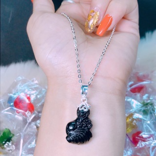 DÂY CHUYỀN HỒ LY 9 ĐUÔI BỌC BẠC ITALY CAO CẤP 925 KHÔNG PHAI MÀU