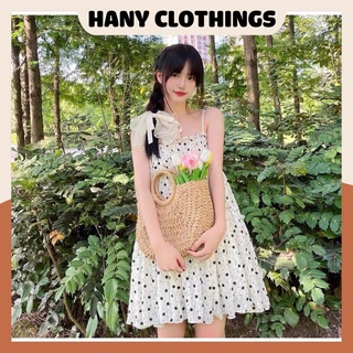 [Thanh lý] Váy hoa nhí 2 dây babydoll nhún ngực xòe dáng ngắn Q063H HANYCLOTHINGS