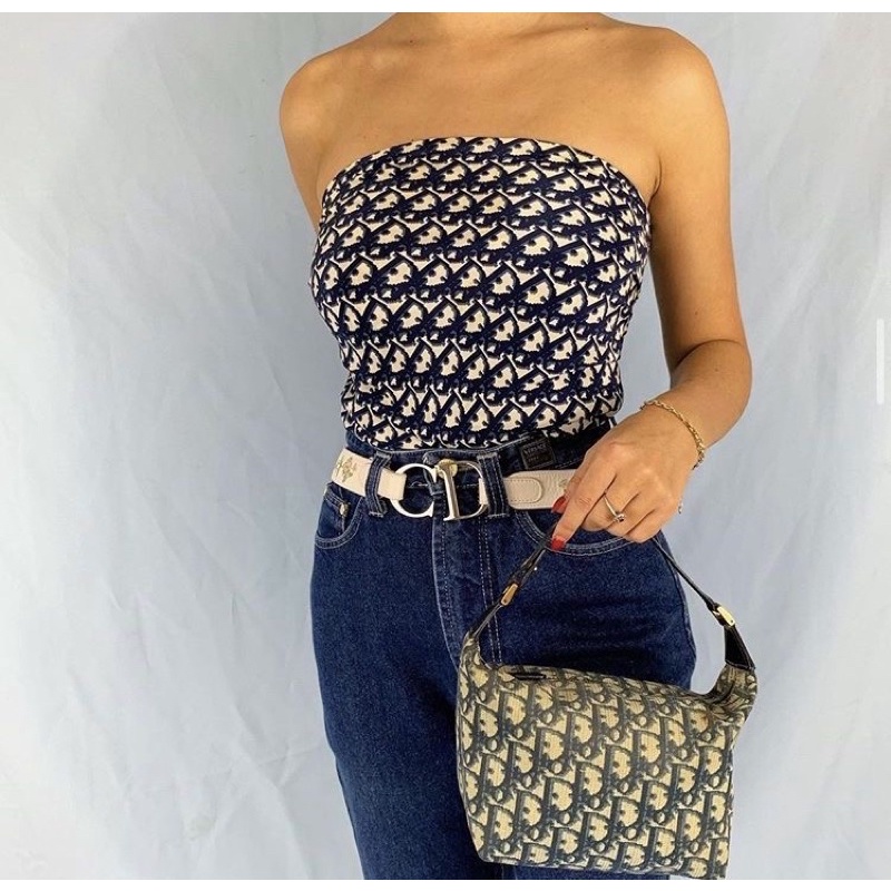 Khăn turban lụa vuông đa năng cột tóc size 70cm in hình chữ Di - Maben