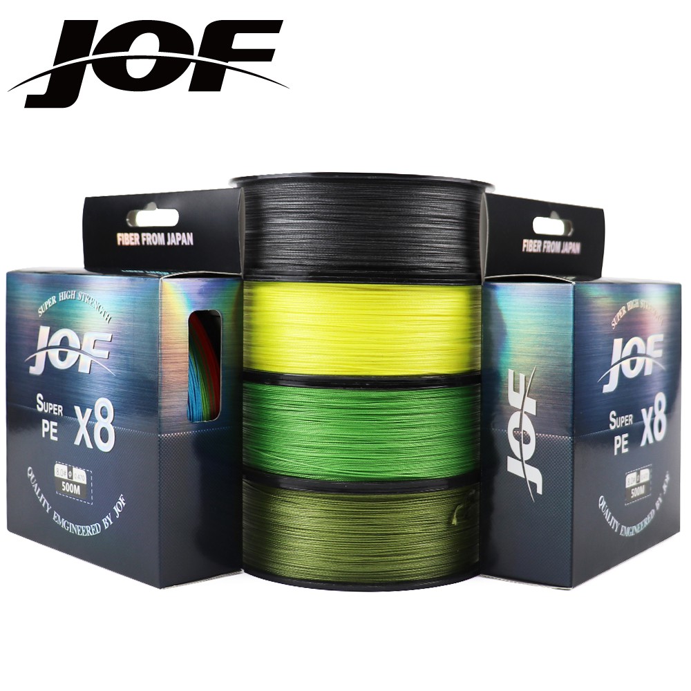 Cuộn Dây Câu Cá Bện 8 Sợi PE JOF X8 100M 150M 300M 500M 15 20 30 40 60 8