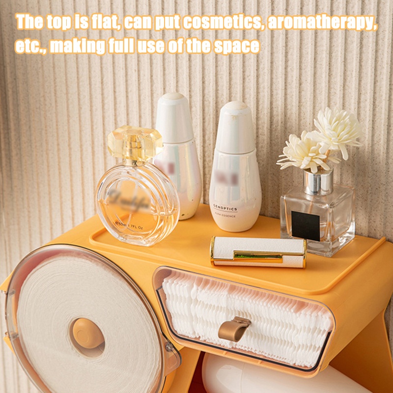 QQ Khay Đựng Khăn Giấy / Trang Sức / Máy Sấy Tóc Tiện Dụng Cho Nhà Tắm