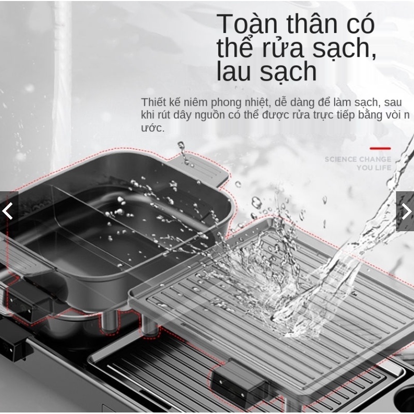 Lẩu Điện tháo rời nướng và lẩu, vệ sinh dễ dàng - BH 6 tháng - vo2_store