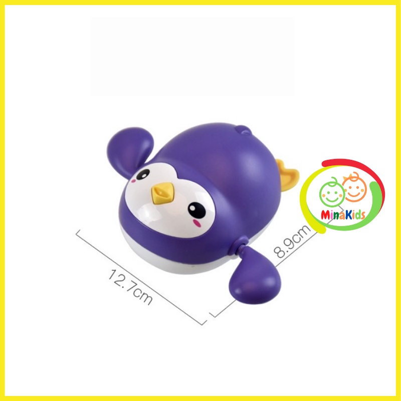 Thú Bơi Vặn Cót Đồ Chơi Bơi Trong Nước Thả Bồn Tắm Hình Chim Cánh Cụt Dễ Thương